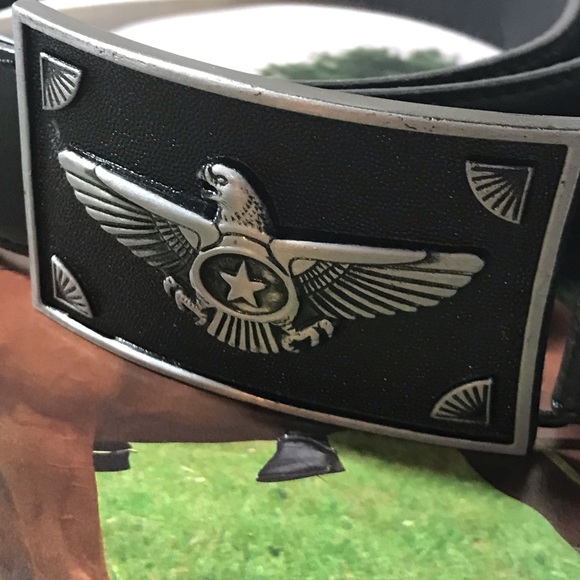 🦋Men’s leather belt, sz 38-40, New Eagle - Picture 2 of 5